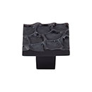 Top Knobs [TK301CB] Solid Brass Cabinet Knob - Cobblestone Series - Coal Black Finish - 1 3/8" Sq.