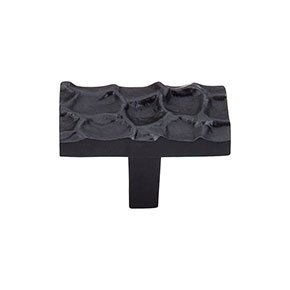 Top Knobs [TK303CB] Solid Brass Cabinet Knob - Cobblestone Series - Coal Black Finish - 1 7/8" L