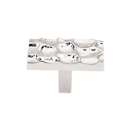 Top Knobs [TK303PN] Solid Brass Cabinet Knob - Cobblestone Series - Polished Nickel Finish - 1 7/8" L