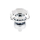 Top Knobs [TK128PC] Crystal Cabinet Knob - Octagon - Clear - Polished Chrome Stem - 1 3/8&quot; Dia.