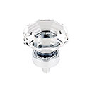 Top Knobs [TK128PC] Crystal Cabinet Knob - Octagon - Clear - Polished Chrome Stem - 1 3/8" Dia.