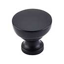 Top Knobs [M1120] Die Cast Zinc Cabinet Knob - Bergen Series - Flat Black Finish - 1 1/4" Dia.