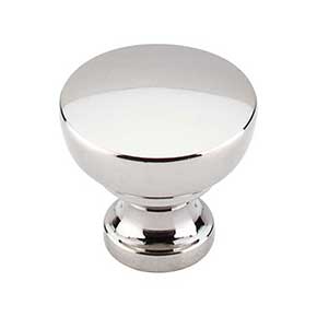 Top Knobs [M1321] Die Cast Zinc Cabinet Knob - Bergen Series - Polished Nickel Finish - 1 1/4" Dia.