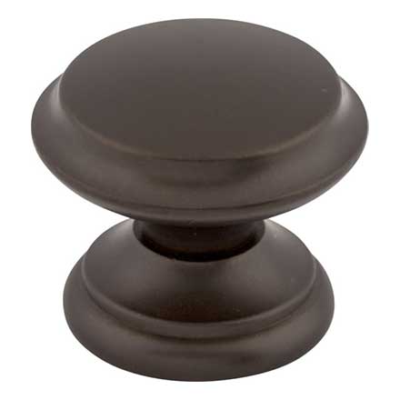 Top Knobs [M1230] Die Cast Zinc Cabinet Knob - Flat Top Series - Oil Rubbed Bronze Finish - 1 3/8" Dia.