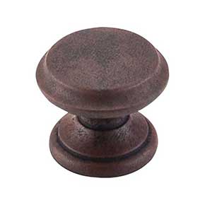 Top Knobs [M1231] Die Cast Zinc Cabinet Knob - Flat Top Series - Patina Rouge Finish - 1 3/8" Dia.