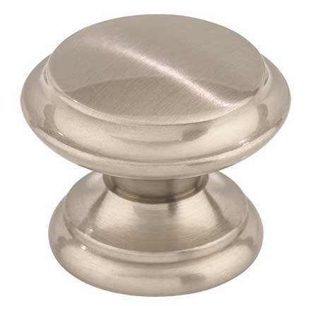 Top Knobs [M1303] Die Cast Zinc Cabinet Knob - Flat Top Series - Brushed Satin Nickel Finish - 1 3/8" Dia.