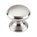 Top Knobs [M1303] Die Cast Zinc Cabinet Knob - Flat Top Series - Brushed Satin Nickel Finish - 1 3/8" Dia.