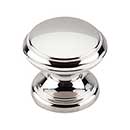 Top Knobs [M1304] Die Cast Zinc Cabinet Knob - Flat Top Series - Polished Nickel Finish - 1 3/8&quot; Dia.