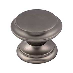 Top Knobs [M2162] Die Cast Zinc Cabinet Knob - Flat Top Series - Ash Gray Finish - 1 3/8" Dia.