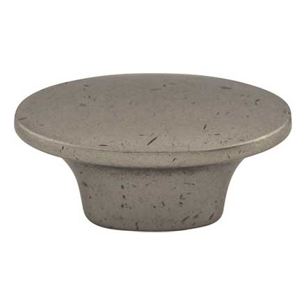 Top Knobs [M1235] Die Cast Zinc Cabinet Knob - Oval Series - Pewter Antique Finish - 1 1/2" L
