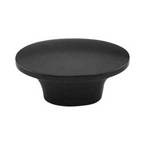 Top Knobs [M1876] Die Cast Zinc Cabinet Knob - Oval Series - Flat Black Finish - 1 1/2" L