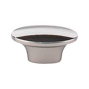 Top Knobs [M1957] Die Cast Zinc Cabinet Knob - Oval Series - Polished Nickel Finish - 1 1/2" L