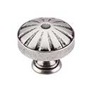 Top Knobs [M1223] Die Cast Zinc Cabinet Knob - Round Hudson Series - Pewter Antique Finish - 1 1/4" Dia.