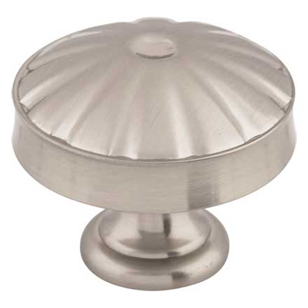 Top Knobs [M1609] Die Cast Zinc Cabinet Knob - Round Hudson Series - Brushed Satin Nickel Finish - 1 1/4&quot; Dia.