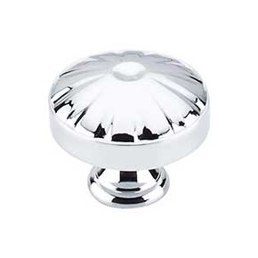 Top Knobs [M1610] Die Cast Zinc Cabinet Knob - Round Hudson Series - Polished Chrome Finish - 1 1/4" Dia.