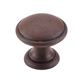 Top Knobs [M1225] Die Cast Zinc Cabinet Knob - Rounded Series - Patina Rouge Finish - 1 1/4" Dia.