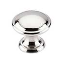 Top Knobs [M1582] Die Cast Zinc Cabinet Knob - Rounded Series - Polished Nickel Finish - 1 1/4" Dia.