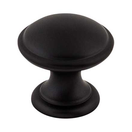 Top Knobs [M1878] Die Cast Zinc Cabinet Knob - Rounded Series - Flat Black Finish - 1 1/4&quot; Dia.