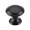 Top Knobs [M1878] Die Cast Zinc Cabinet Knob - Rounded Series - Flat Black Finish - 1 1/4" Dia.