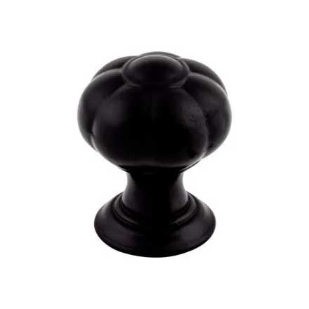 Top Knobs [TK690BLK] Die Cast Zinc Cabinet Knob - Allington Series - Flat Black Finish - 1" Dia.