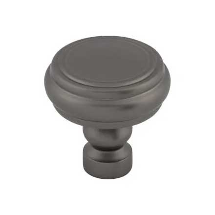 Top Knobs [TK880AG] Die Cast Zinc Cabinet Knob - Brixton Series - Ash Gray Finish - 1 1/4&quot; Dia.