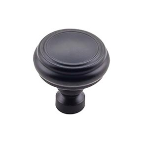 Top Knobs [TK880BLK] Die Cast Zinc Cabinet Knob - Brixton Series - Black Finish - 1 1/4" Dia.