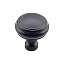 Top Knobs [TK880BLK] Die Cast Zinc Cabinet Knob - Brixton Series - Flat Black Finish - 1 1/4&quot; Dia.