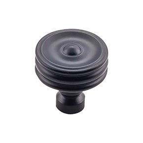 Top Knobs [TK881BLK] Die Cast Zinc Cabinet Knob - Brixton Series - Black Finish - 1 1/4" Dia.