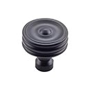 Top Knobs [TK881BLK] Die Cast Zinc Cabinet Knob - Brixton Series - Flat Black Finish - 1 1/4&quot; Dia.