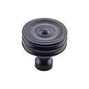 Top Knobs [TK881BLK] Die Cast Zinc Cabinet Knob - Brixton Series - Flat Black Finish - 1 1/4&quot; Dia.