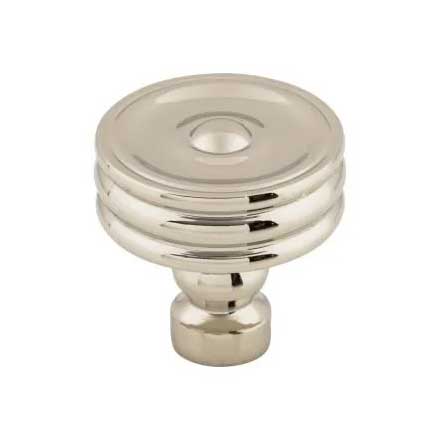 Top Knobs [TK881PN] Die Cast Zinc Cabinet Knob - Brixton Series - Polished Nickel Finish - 1 1/4&quot; Dia.