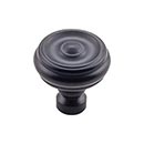 Top Knobs [TK882BLK] Die Cast Zinc Cabinet Knob - Brixton Series - Flat Black Finish - 1 1/4&quot; Dia.