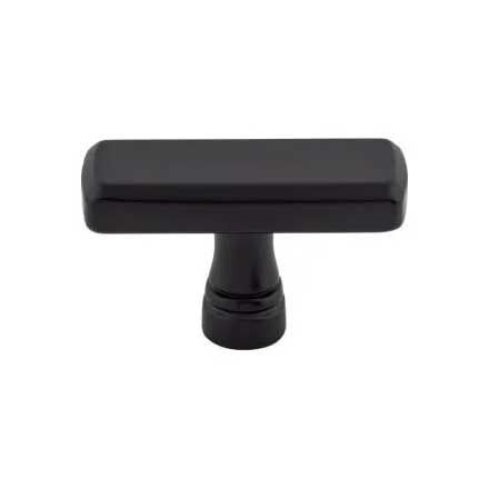 Top Knobs [TK851BLK] Die Cast Zinc Cabinet Knob - Kingsbridge Series - Flat Black Finish - 1 7/8" L