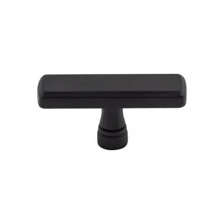 Top Knobs [TK852BLK] Die Cast Zinc Cabinet Knob - Kingsbridge Series - Flat Black Finish - 2 3/8" L