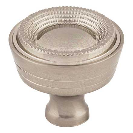 Top Knobs [M1594] Hollow Brass Cabinet Knob - Beaded Series - Brushed Satin Nickel Finish - 1 5/16&quot; Dia.