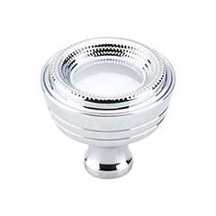 Top Knobs [M1620] Hollow Brass Cabinet Knob - Beaded Series - Polished Chrome Finish - 1 5/16&quot; Dia.