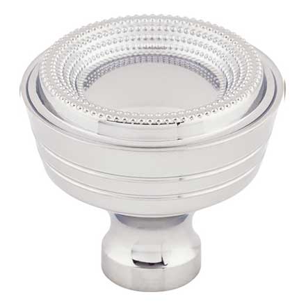 Top Knobs [M1620] Hollow Brass Cabinet Knob - Beaded Series - Polished Chrome Finish - 1 5/16" Dia.