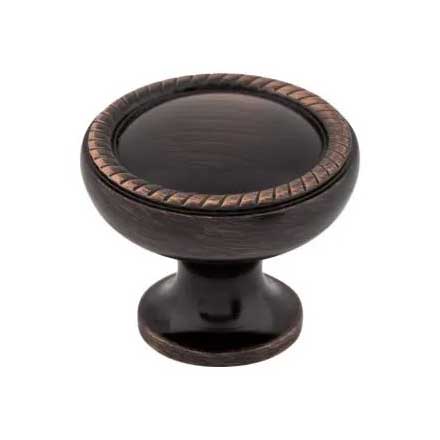 Top Knobs [M1670] Die Cast Zinc Cabinet Knob - Emboss Series - Tuscan Bronze Finish - 1 1/4&quot; Dia.