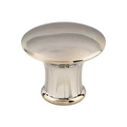 Top Knobs [M1307] Die Cast Zinc Cabinet Knob - Lund Series - Polished Nickel Finish - 1 1/4" Dia.