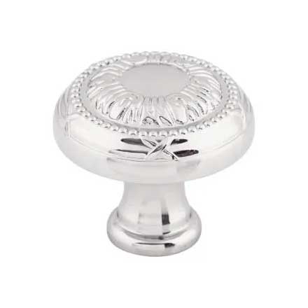 Top Knobs [M1622] Die Cast Zinc Cabinet Knob - Ribbon Series - Polished Chrome Finish - 1 1/4" Dia.