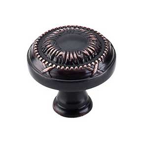 Top Knobs [M1644] Die Cast Zinc Cabinet Knob - Ribbon Series - Tuscan Bronze Finish - 1 1/4" Dia.
