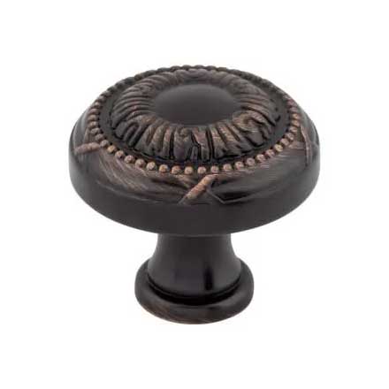 Top Knobs [M1644] Die Cast Zinc Cabinet Knob - Ribbon Series - Tuscan Bronze Finish - 1 1/4&quot; Dia.