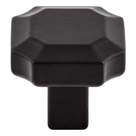 Top Knobs [TK3020BLK] Die Cast Zinc Cabinet Knob - Davenport Series - Flat Black Finish - 1 1/4" Dia.