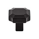Top Knobs [TK3020BLK] Die Cast Zinc Cabinet Knob - Davenport Series - Flat Black Finish - 1 1/4" Dia.