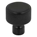 Top Knobs [TK3260BLK] Steel Cabinet Knob - Garrison Series - Flat Black Finish - 1 1/8" Dia.