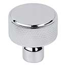 Top Knobs [TK3261PC] Steel Cabinet Knob - Garrison Series - Polished Chrome Finish - 1 1/4" Dia.