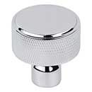 Top Knobs [TK3261PC] Steel Cabinet Knob - Garrison Series - Polished Chrome Finish - 1 1/4&quot; Dia.