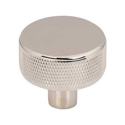 Top Knobs [TK3230PN] Steel Cabinet Knob - Burnham Series - Polished Nickel Finish - 1 1/4" Dia.