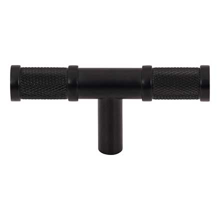 Top Knobs [TK3231BLK] Steel Cabinet Knob - Burnham Series - Flat Black Finish - 3" L