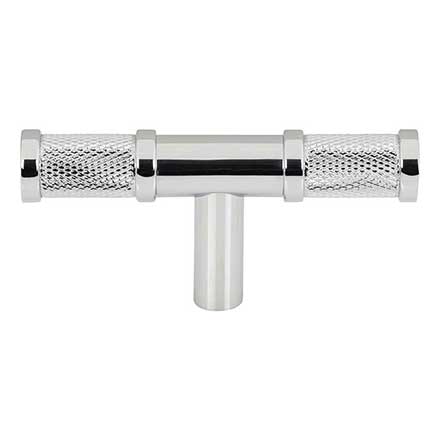 Top Knobs [TK3231PC] Steel Cabinet Knob - Burnham Series - Polished Chrome Finish - 3" L